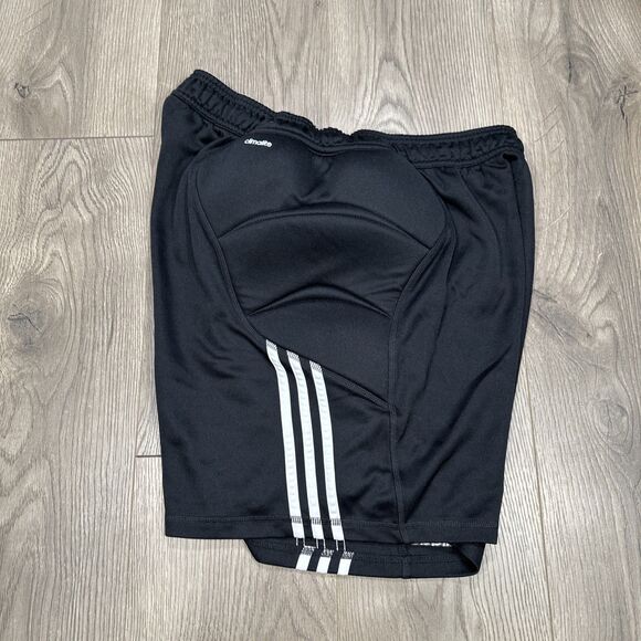 Adidas Padded Goalie Shorts Men's Size XL Climalite Soccer GK Black Tierro 13 - Picture 2 of 4